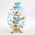 Herend Egg with Flowers- Blue Decorative Box — additional view