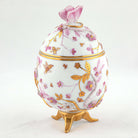 Herend Egg with Flowers- Raspberry Decorative Box — additional view