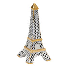 Eiffel Tower Figurine in hand-painted Black porcelain by Herend of Hungary
