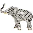 Elephant Luck Figurine in hand-painted Black porcelain by Herend of Hungary