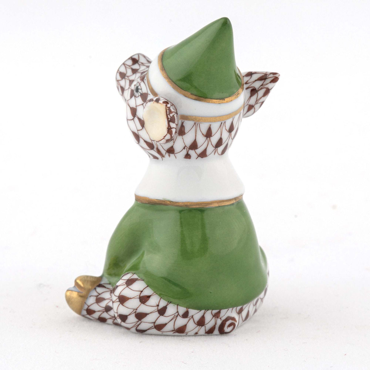 Herend Elf Piggy Figurine – Chocolate, alternate view
