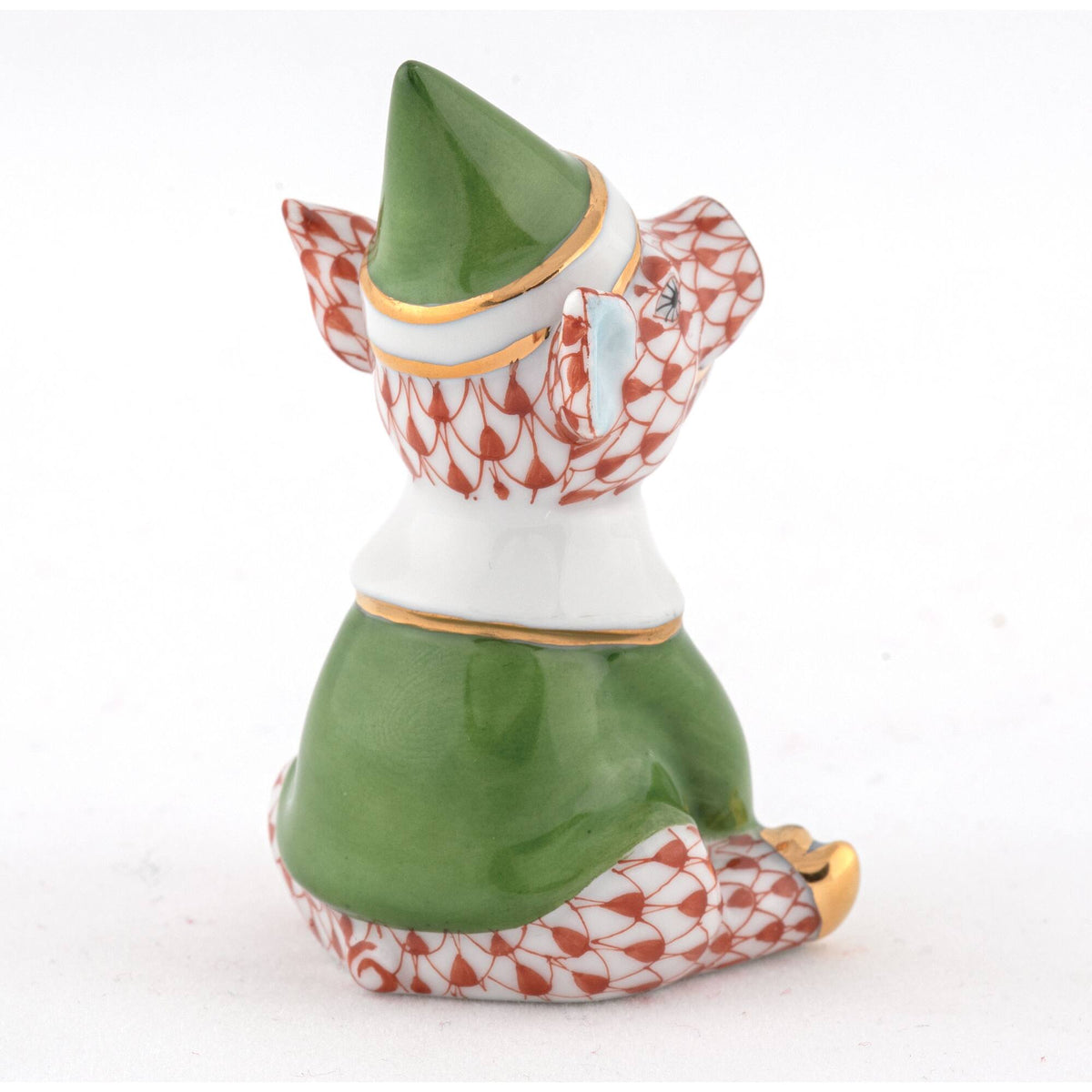 Herend Elf Piggy Figurine – Rust, alternate view