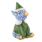 Elf Piggy Figurine in hand-painted Sapphire porcelain by Herend of Hungary
