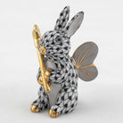 Herend Fairy Bunny Figurine – Black, alternate view