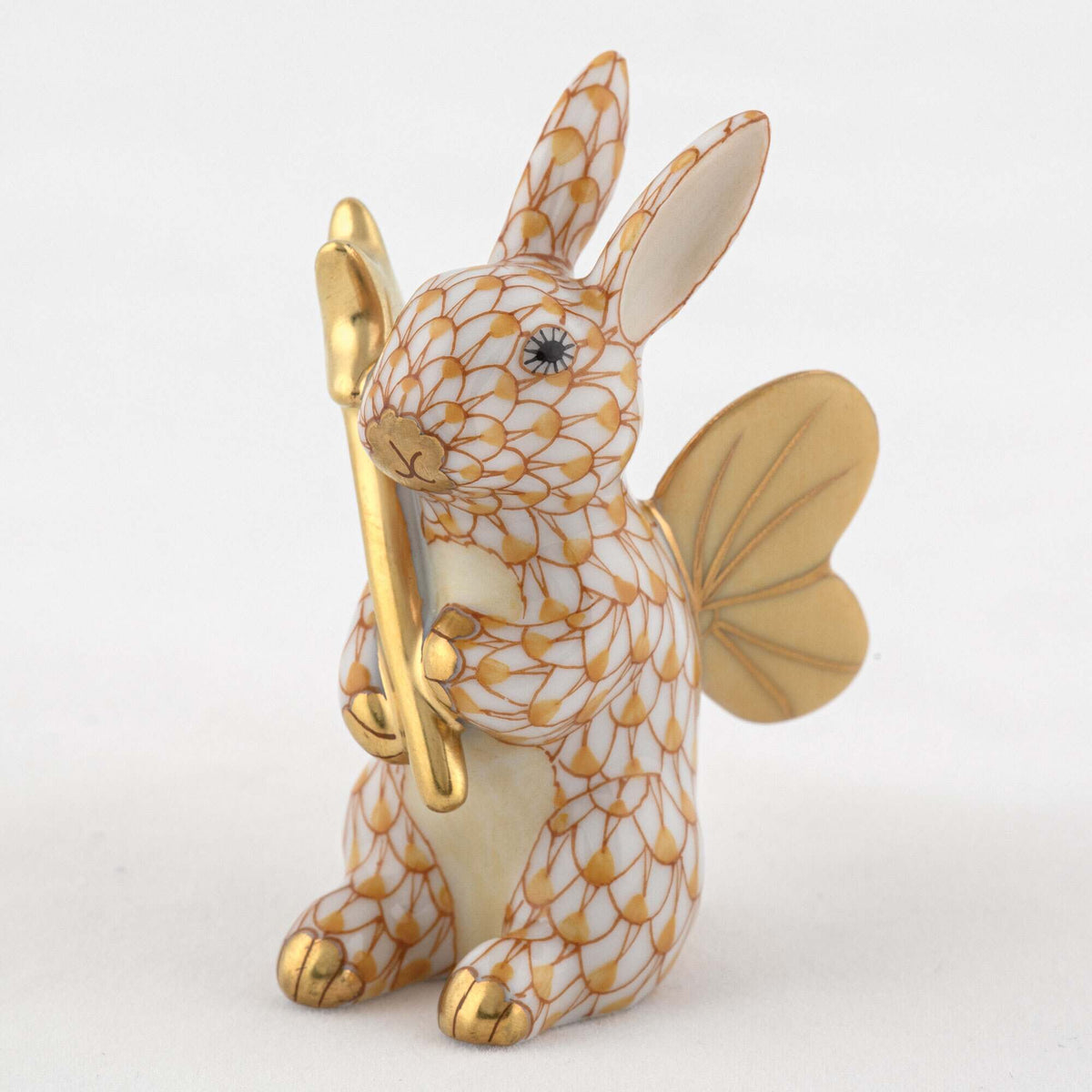 Herend Fairy Bunny Figurine – Butterscotch, alternate view