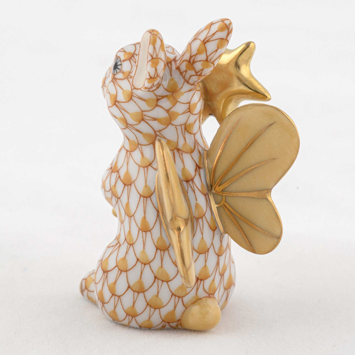 Herend Fairy Bunny Figurine – Butterscotch, alternate view