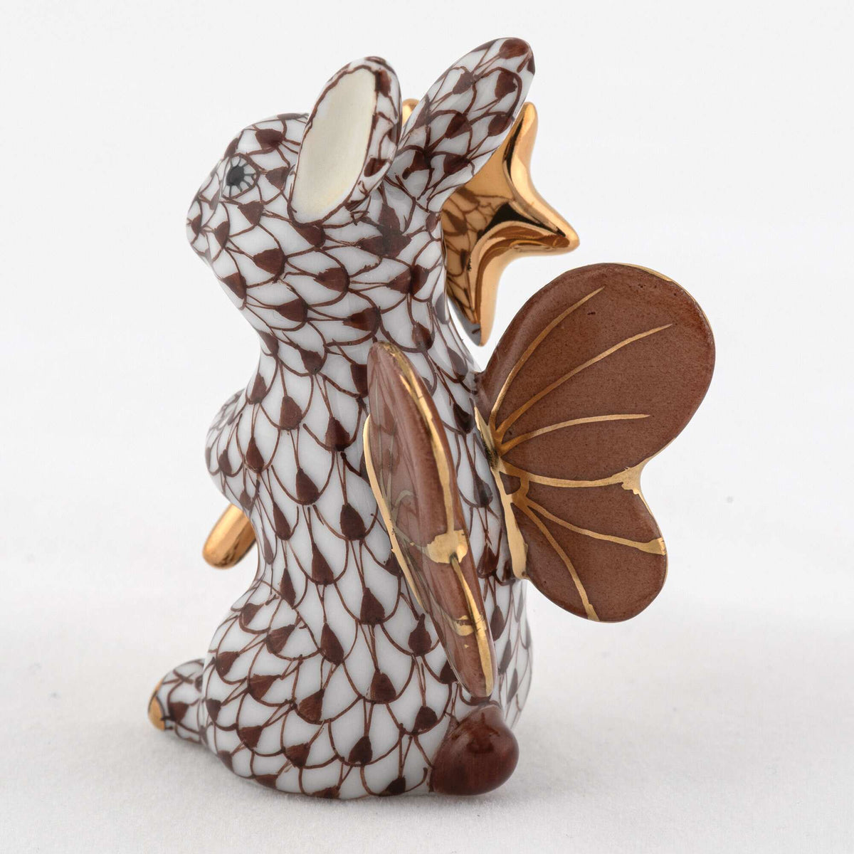 Herend Fairy Bunny Figurine – Chocolate, alternate view