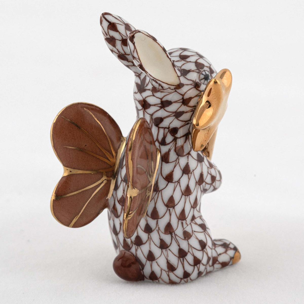 Herend Fairy Bunny Figurine – Chocolate, alternate view