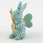 Herend Fairy Bunny Figurine – Green, alternate view