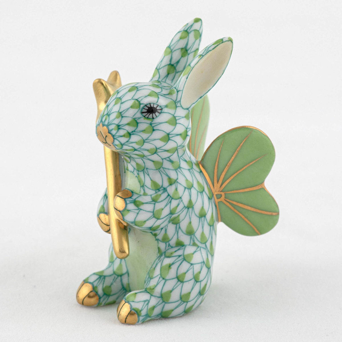 Herend Fairy Bunny Figurine – Key Lime, alternate view