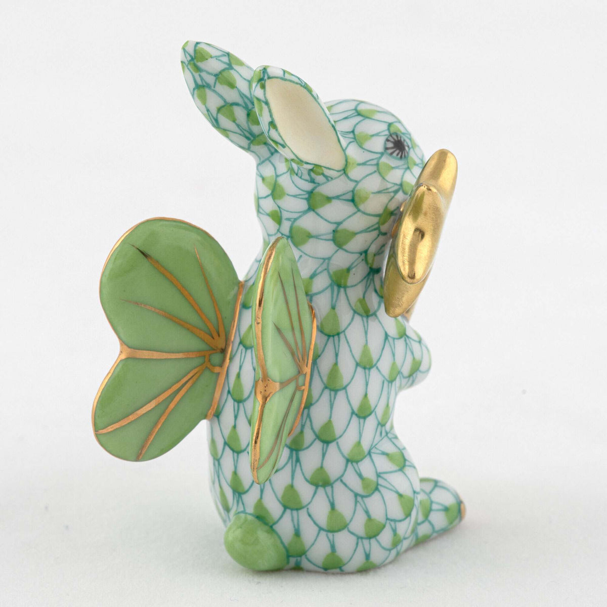 Herend Fairy Bunny Figurine – Key Lime, alternate view