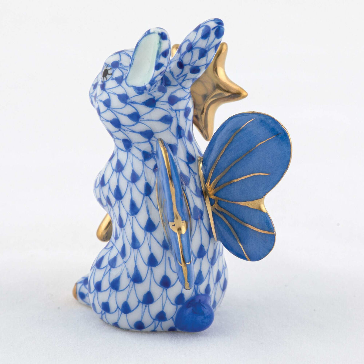 Herend Fairy Bunny Figurine – Sapphire, alternate view