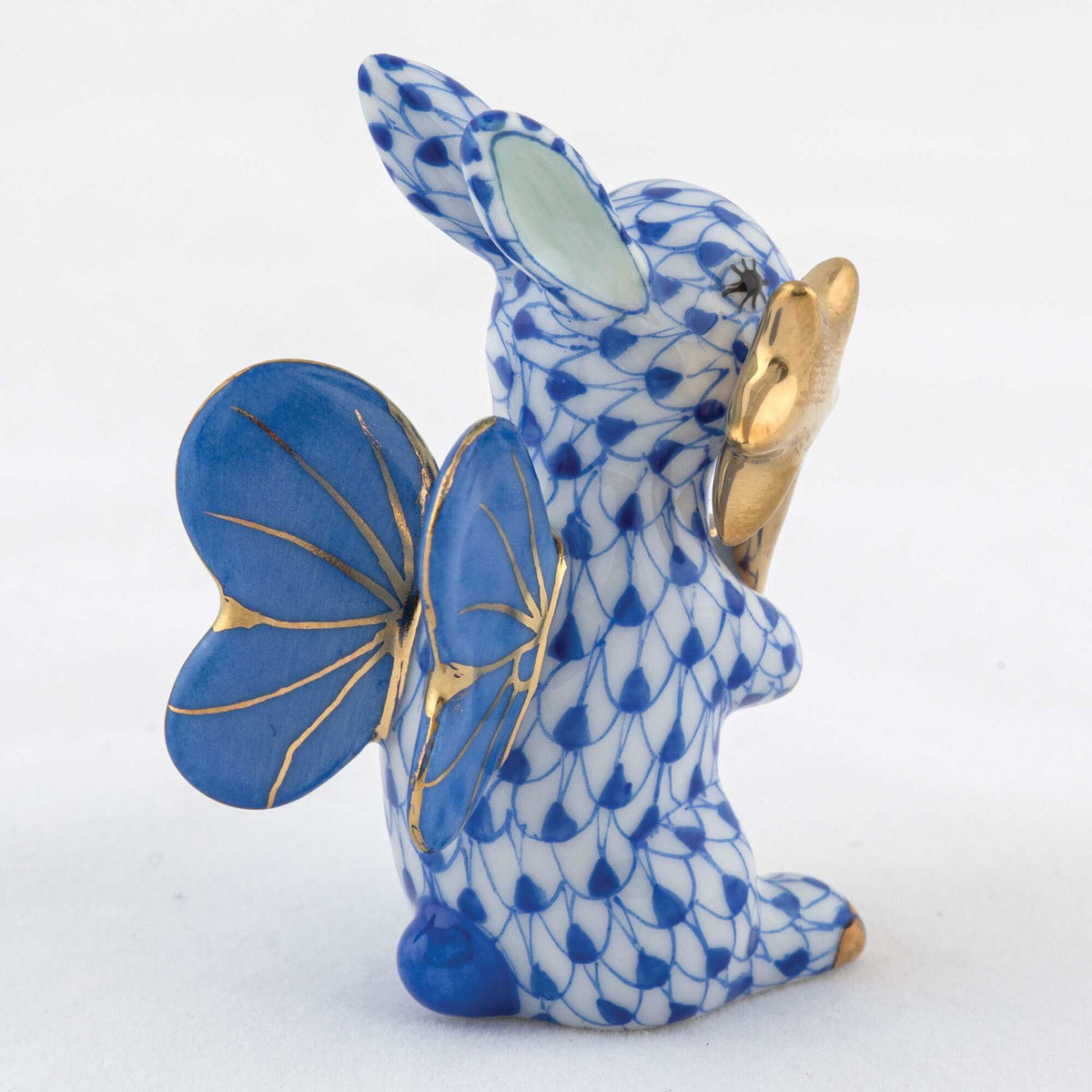 Herend Fairy Bunny Figurine – Sapphire, alternate view