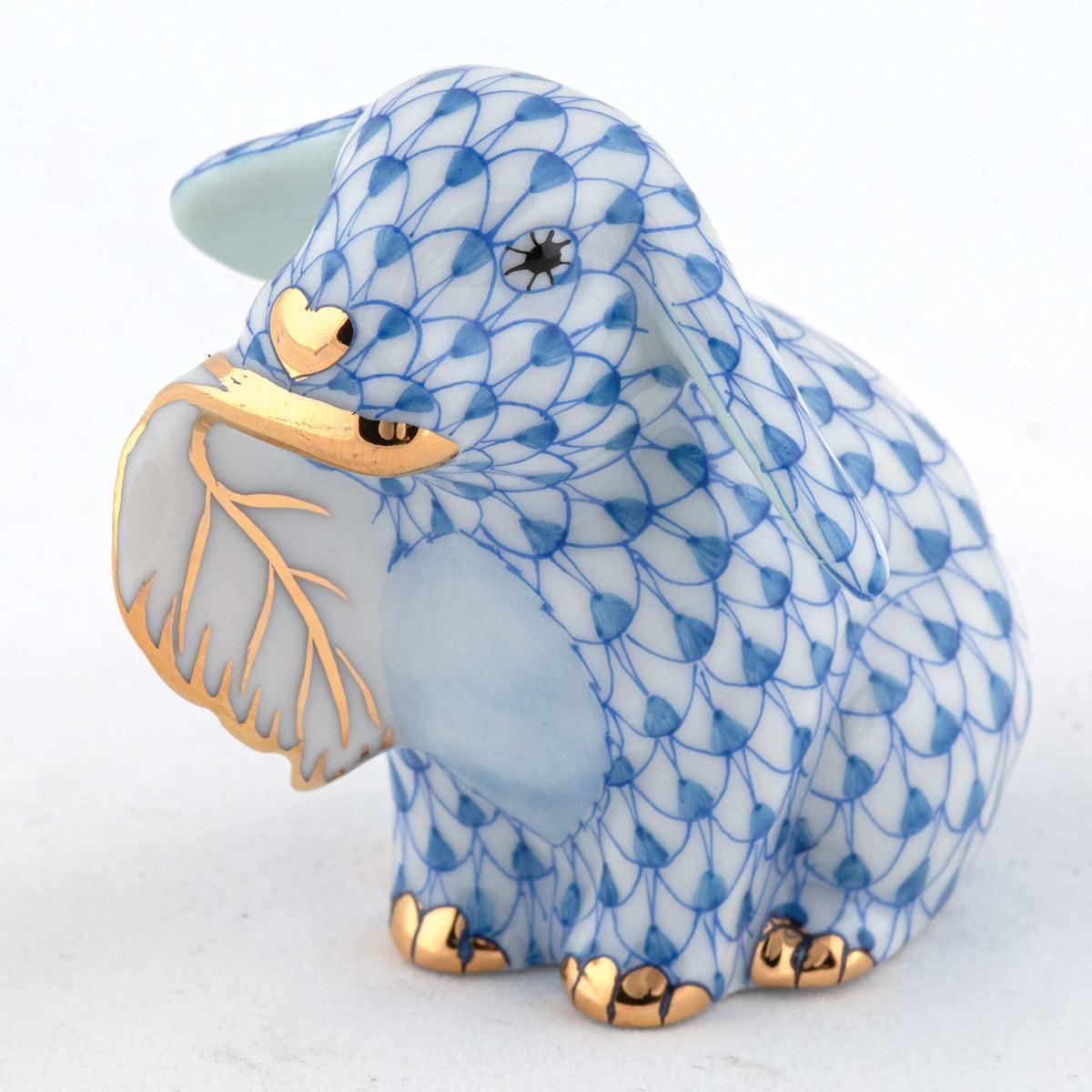 Herend Fall Bunny Figurine – Blue, alternate view