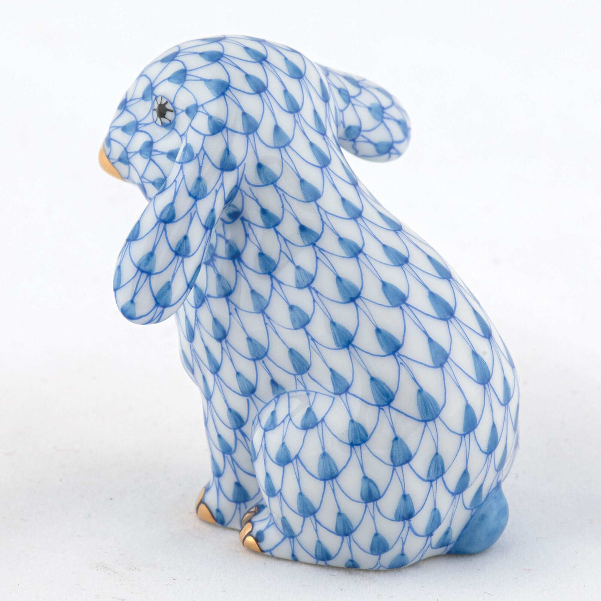 Herend Fall Bunny Figurine – Blue, alternate view