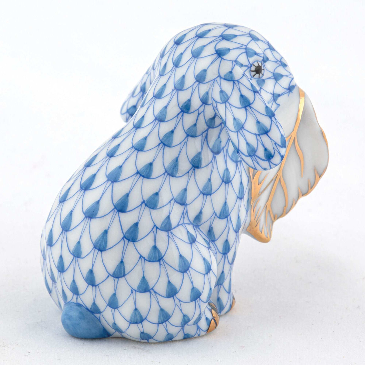 Herend Fall Bunny Figurine – Blue, alternate view