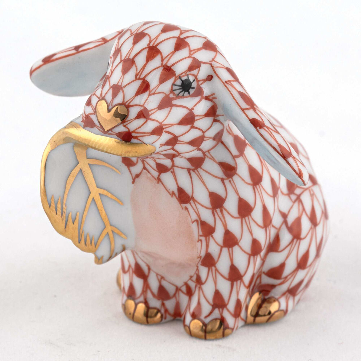 Herend Fall Bunny Figurine – Rust, alternate view