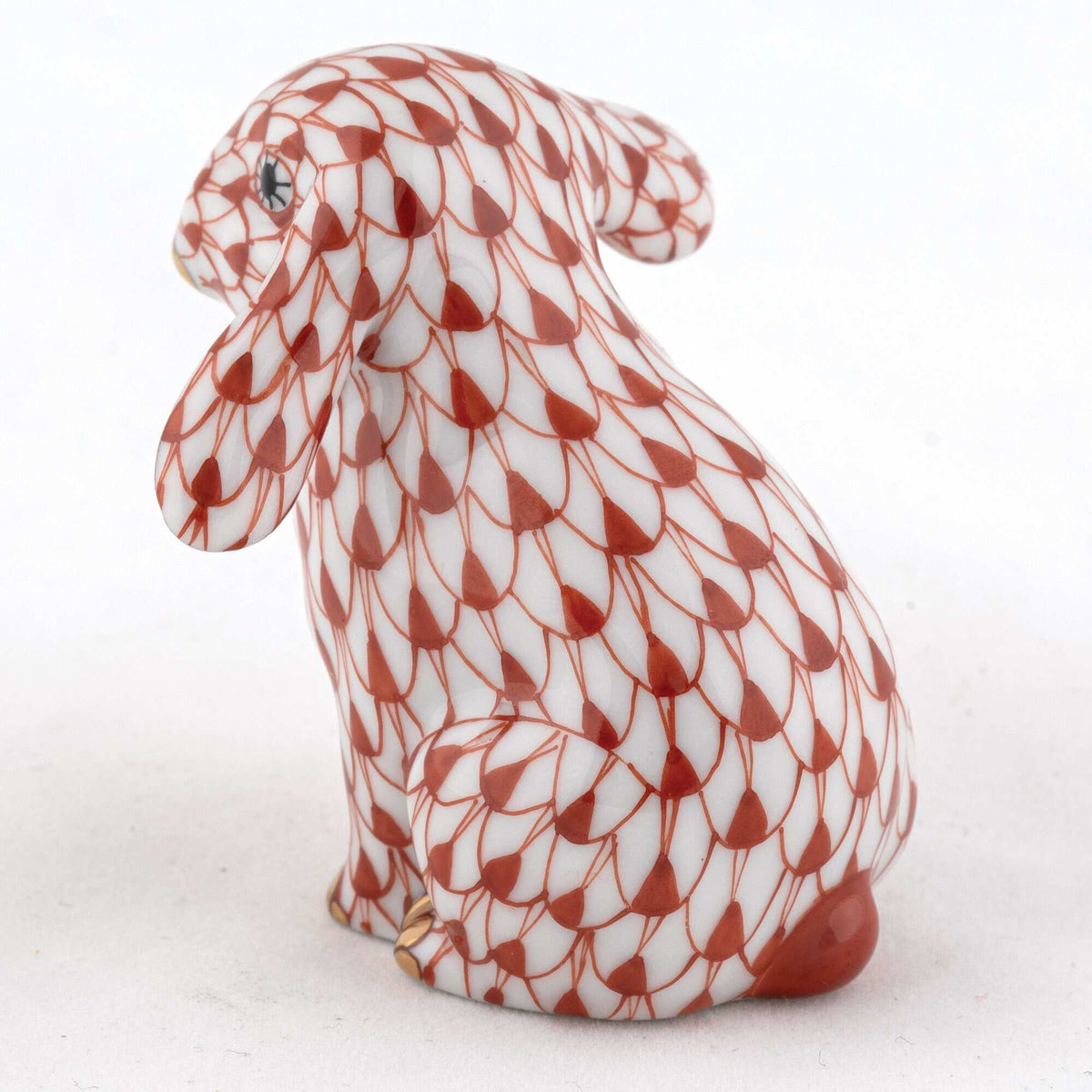 Herend Fall Bunny Figurine – Rust, alternate view