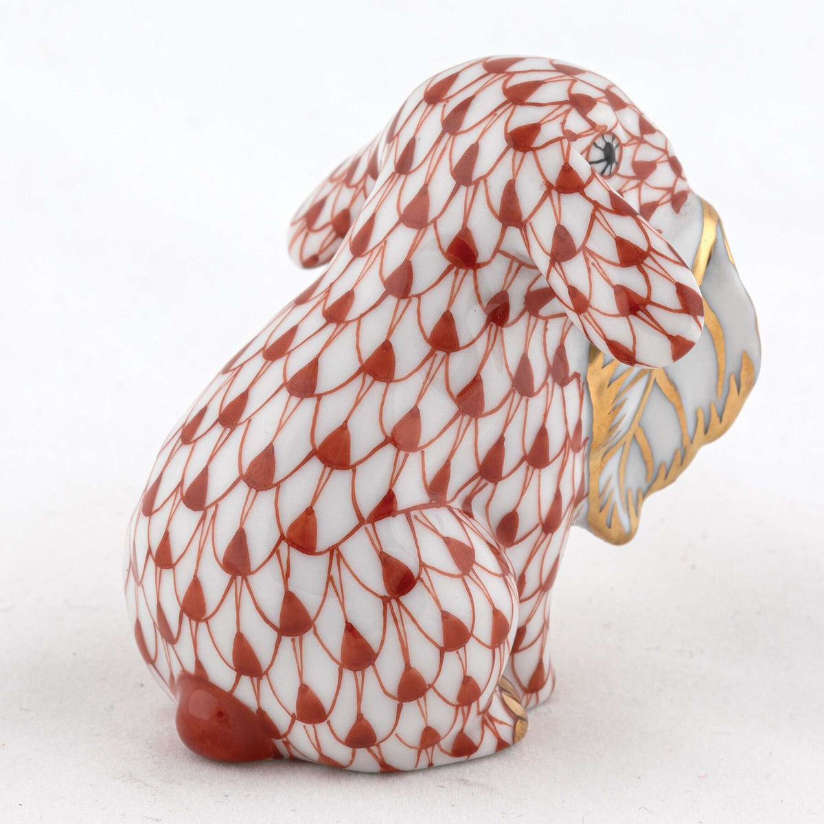 Herend Fall Bunny Figurine – Rust, alternate view