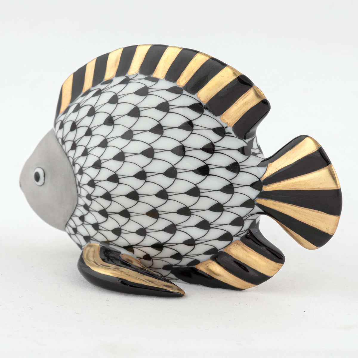 Herend Fish Figurine – Black, alternate view
