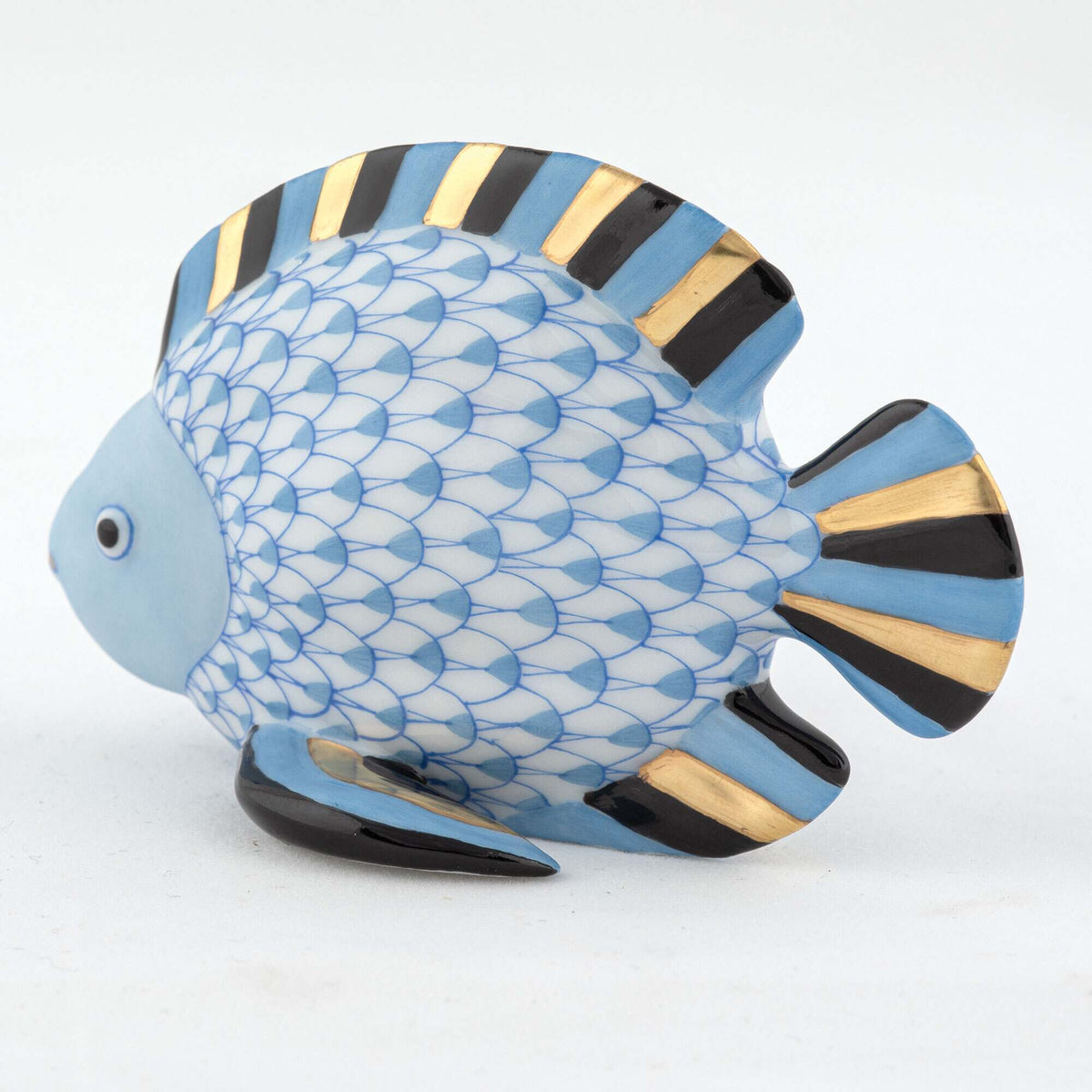 Herend Fish Figurine – Blue, alternate view