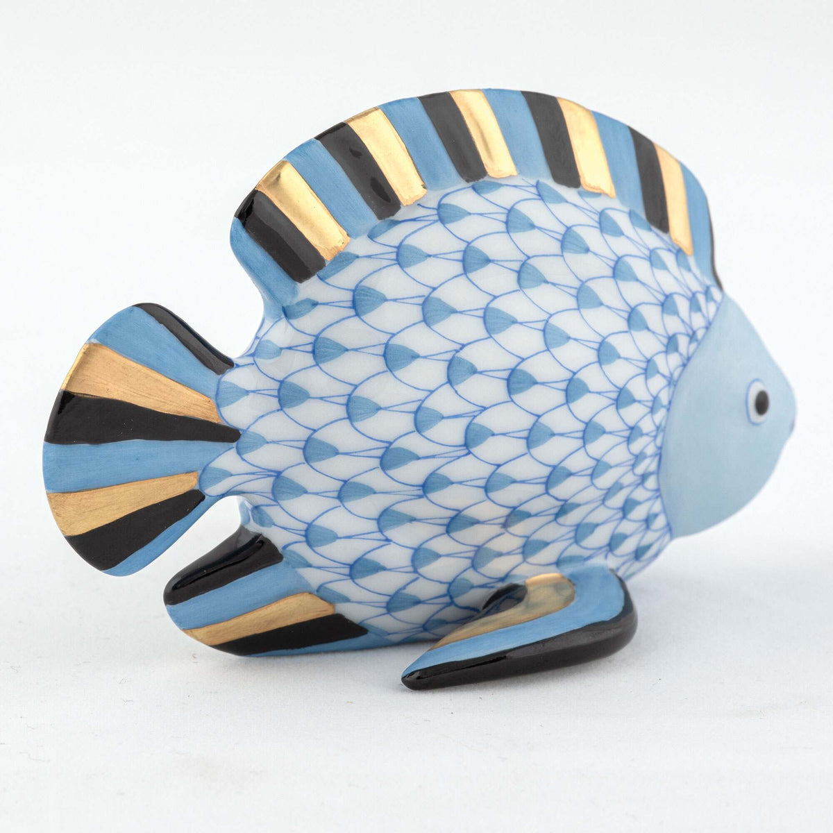 Herend Fish Figurine – Blue, alternate view