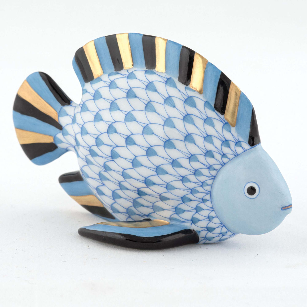 Herend Fish Figurine – Blue, alternate view