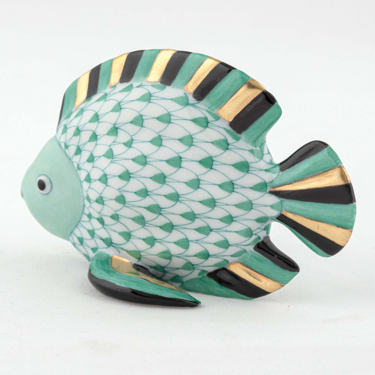 Herend Fish Figurine – Green, alternate view