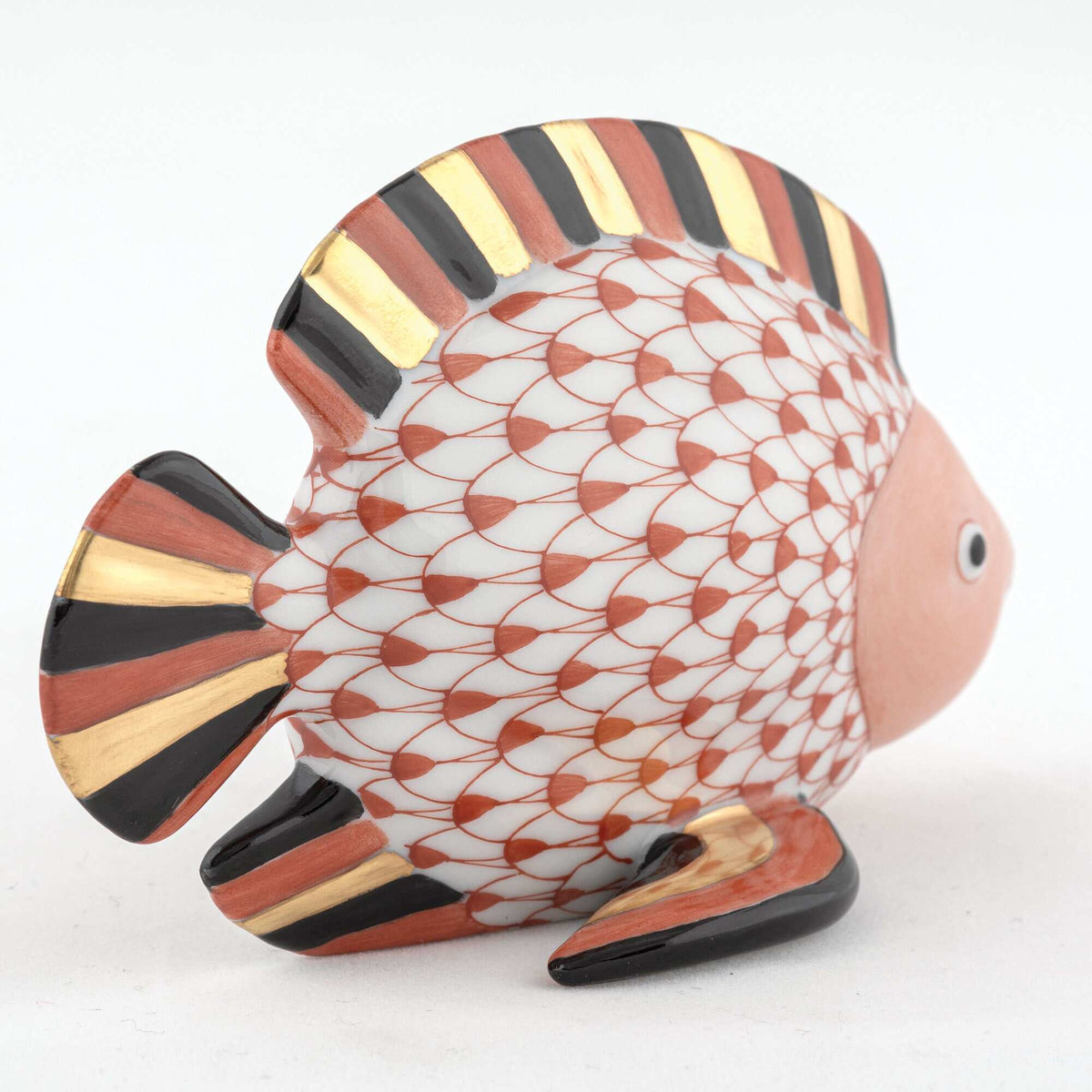 Herend Fish Figurine – Rust, alternate view