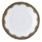 Herend Fish Scale Black Canton Saucer in Black - Hand-painted Hungarian porcelain by Herend. Paris Tableware.