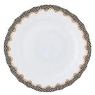 Herend Fish Scale Black Dinner Plate in Black - Hand-painted Hungarian porcelain by Herend. Paris Tableware.
