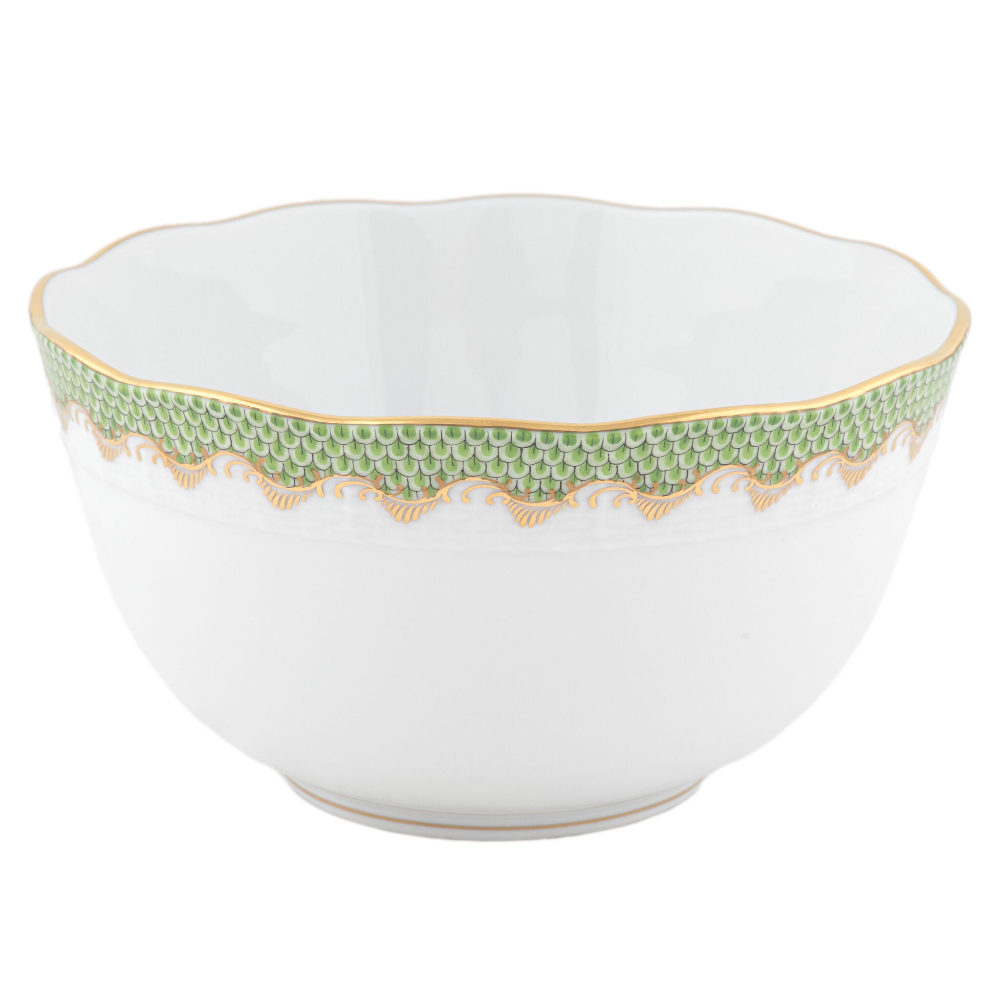 Herend Fish Scale Evergreen Round Bowl — additional view