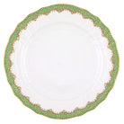 Hand-painted Herend Fish Scale Evergreen Service Plate in fine porcelain, 11in D, on a white background