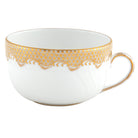 Hand-painted Herend Fish Scale Gold Canton Cup Teacup in fine porcelain, on a white background