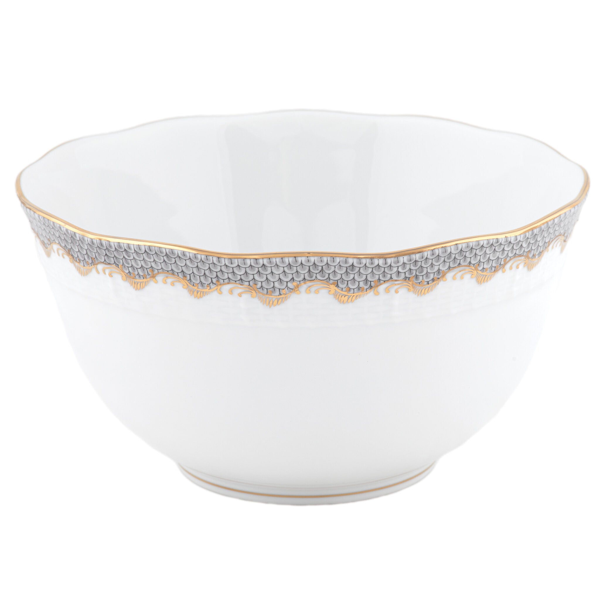 Herend Fish Scale Gray Round Bowl — additional view