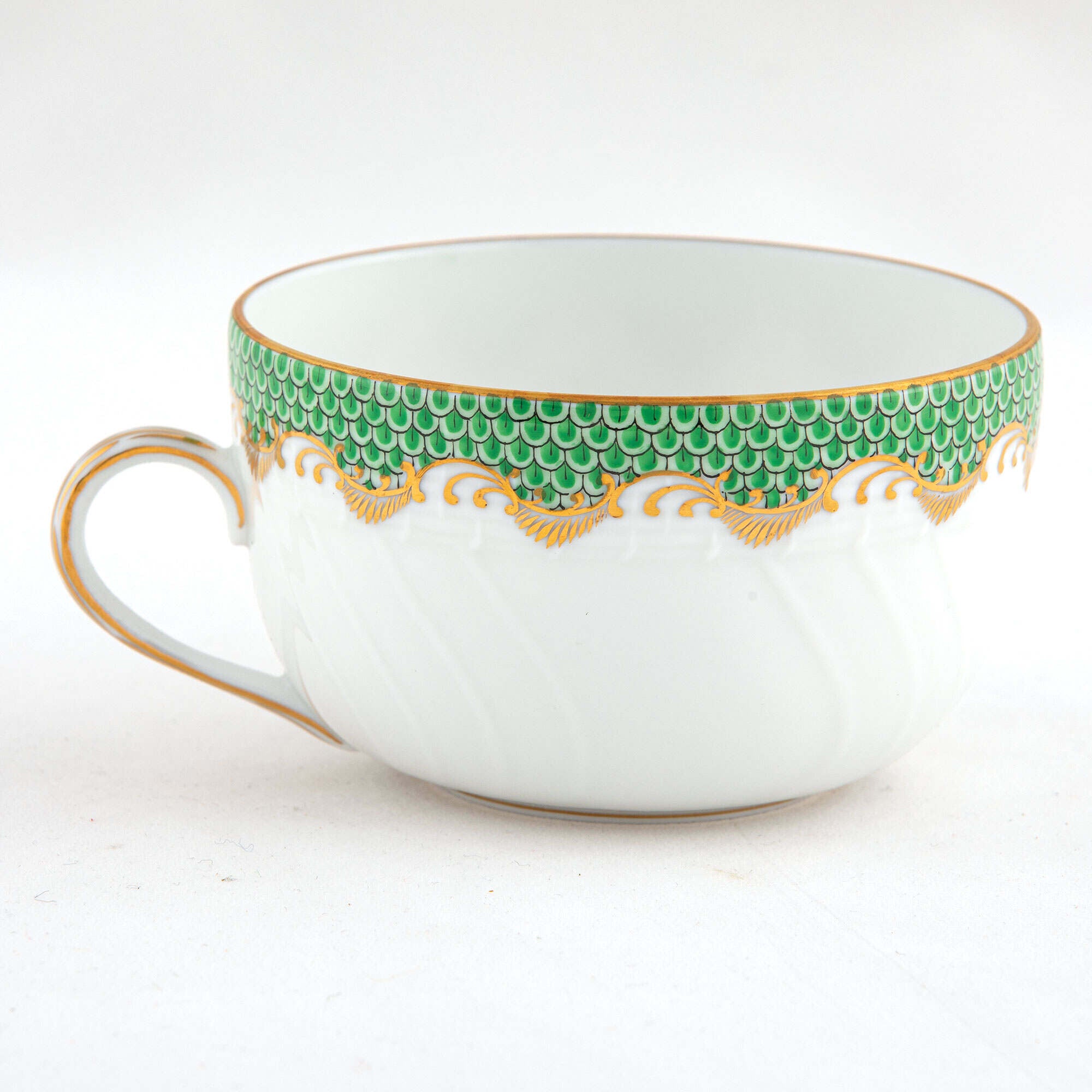 Herend Fish Scale Jade Canton Cup Teacup — additional view