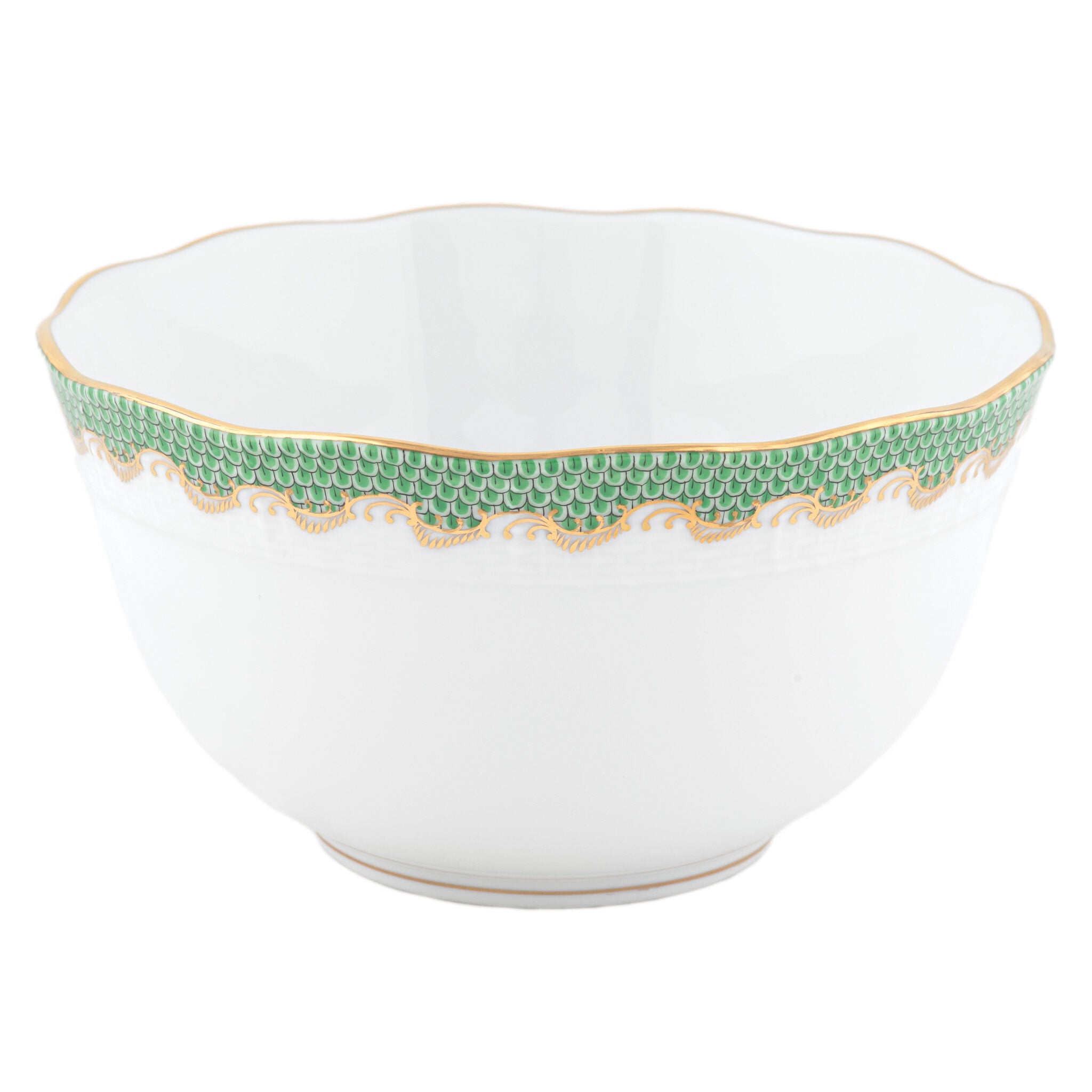 Herend Fish Scale Jade Round Bowl — additional view