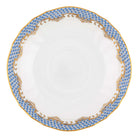 Hand-painted Herend Fish Scale Light Blue Canton Saucer in fine porcelain, 5.5in D, on a white background