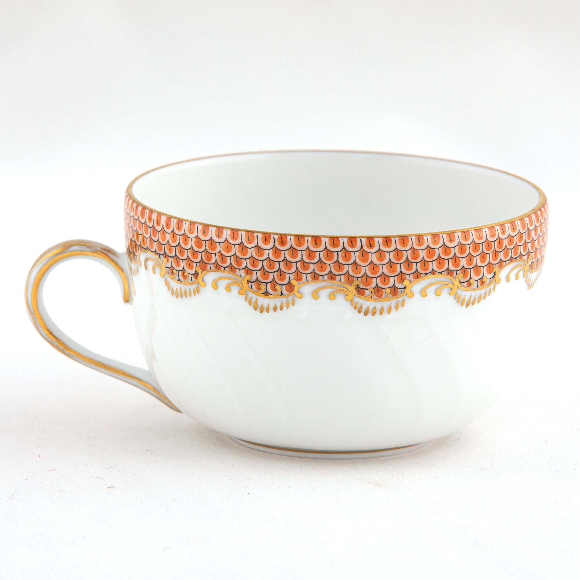 Herend Fish Scale Rust Canton Cup Teacup — additional view