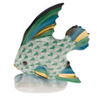 Fish Table Ornament Figurine in hand-painted Green porcelain by Herend of Hungary