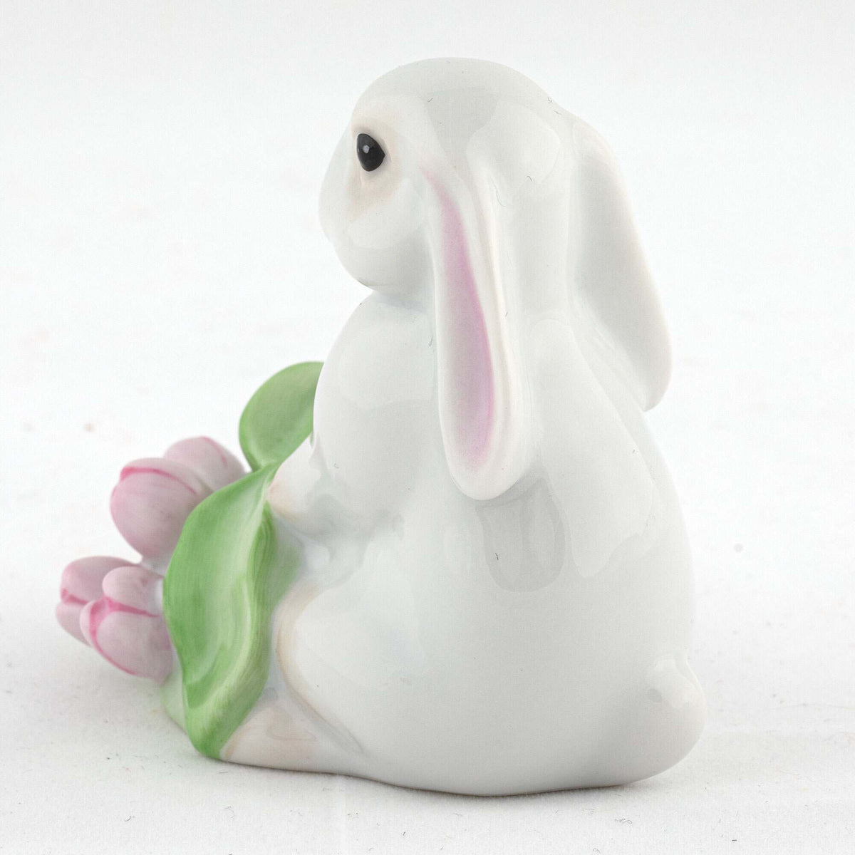 Herend Flowerpot Bunny Figurine – Raspberry, alternate view