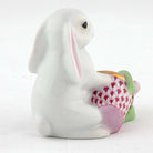Herend Flowerpot Bunny Figurine – Raspberry, alternate view