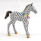 Herend Foal with Flowers Figurine – Black, alternate view