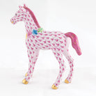 Herend Foal with Flowers Figurine – Raspberry, alternate view