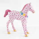 Herend Foal with Flowers Figurine – Raspberry, alternate view