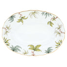 Hand-painted Herend Foret Garland Platter in fine porcelain, 15in L X 11.5in W, on a white background