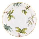 Hand-painted Herend Foret Garland Tea Saucer Cup & Saucer Set in fine porcelain, 6in D, on a white background