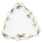Hand-painted Herend Foret Garland Triangle Dish in fine porcelain, 9.5in L, on a white background