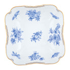 Hand-painted Herend Fortuna Blue Square Salad Bowl in fine porcelain, 10in SQ, on a white background