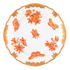 Hand-painted Herend Fortuna Rust Bread and Butter Plate in fine porcelain, 6in D, on a white background